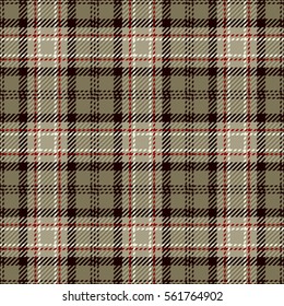 Tartan Seamless Pattern Background. White, Black, Beige and Red Plaid, Tartan Flannel Shirt Patterns. Trendy Tiles Vector Illustration for Wallpapers.