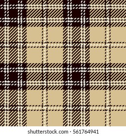 Tartan Seamless Pattern Background. White, Black and Beige Plaid, Tartan Flannel Shirt Patterns. Trendy Tiles Vector Illustration for Wallpapers.