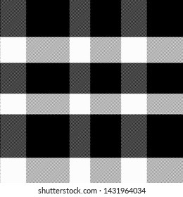 Tartan Seamless Pattern in Black White . Texture for plaid, tablecloths, clothes, shirts, dresses, paper, bedding, blankets, quilts and other textile products. Vector illustration EPS 10