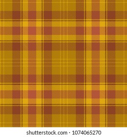 Tartan seamless pattern. Brown, orange and yellow plaid. Tartan flannel background. Trendy tiles Illustration for wallpapers