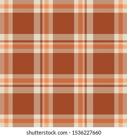 Tartan Seamless Pattern in Brown and White.Texture for plaid, tablecloths, clothes, shirts, dresses, paper, bedding, blankets, quilts and other textile products. Vector illustration EPS 10