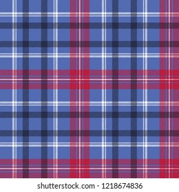 Tartan seamless pattern check fabric texture. Vector illustration.