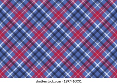 Tartan seamless pattern check fabric texture. Vector illustration.
