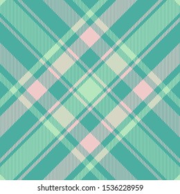Tartan Seamless Pattern in Green and Violet. Texture for plaid, tablecloths, clothes, shirts, dresses, paper, bedding, blankets, quilts and other textile products. Vector illustration EPS 10