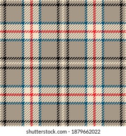 Tartan seamless pattern in multiple colours
