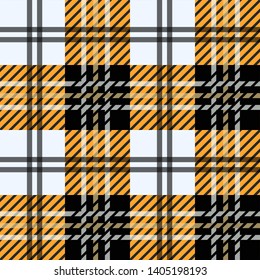 Tartan seamless pattern. Orange and yellow plaid. Tartan flannel background. Trendy tiles Illustration for wallpapers eps10