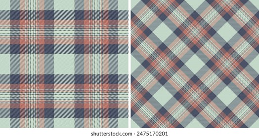 Tartan seamless pattern of plaid textile background with a texture vector fabric check. Set in earth colors for interior design inspiration.