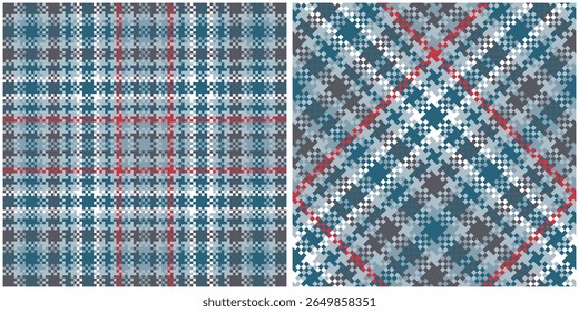 Padrão sem emenda Tartan. Tartan Plaid Vetor Padrão Sem Costura. Tecido Escocês Tradicional. Camisa Lumberjack Flannel Têxtil. Amostra De Bloco Padrão Incluída.