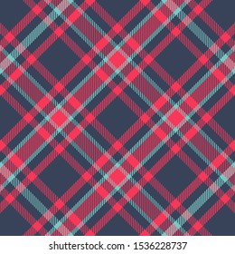 Tartan Seamless Pattern in Red and Blue. Texture for plaid, tablecloths, clothes, shirts, dresses, paper, bedding, blankets, quilts and other textile products. Vector illustration EPS 10