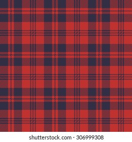 Tartan seamless pattern. Red and blue color