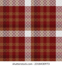 Tartan Seamless Pattern. Scottish Plaid, Traditional Scottish Woven Fabric. Lumberjack Shirt Flannel Textile. Pattern Tile Swatch Included.