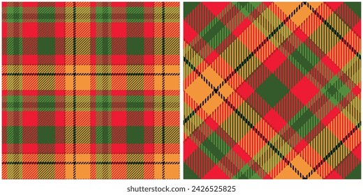 Tartannahtloses Muster. Scottish Plaid, Seamless Tartan Illustration Vektor-Set für Schal, Decke, andere moderne Frühling Sommer Herbst Winter Urlaub Stoff Print.