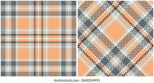 Tartan Seamless Pattern. Sweet Checkerboard Pattern Traditional Scottish Woven Fabric. Lumberjack Shirt Flannel Textile. Pattern Tile Swatch Included.