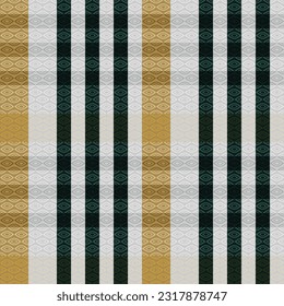 Tartan Seamless Pattern. Traditional Scottish Checkered Background. Traditional Scottish Woven Fabric. Lumberjack Shirt Flannel Textile. Pattern Tile Swatch Included.