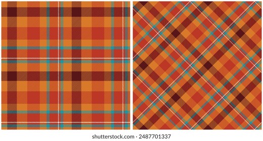 Tartan Seamless Pattern. Traditional Scottish Checkered Background. Traditional Scottish Woven Fabric. Lumberjack Shirt Flannel Textile. Pattern Tile Swatch Included.
