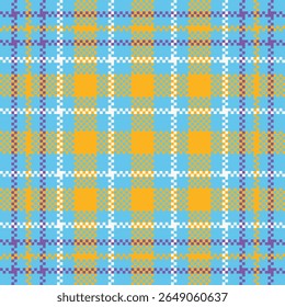 Tartan Seamless Pattern. Traditional Scottish Checkered Background. Traditional Scottish Woven Fabric. Lumberjack Shirt Flannel Textile. Pattern Tile Swatch Included.