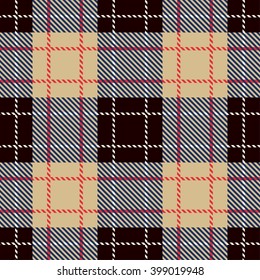 Tartan Seamless Pattern. Trendy Illustration for Wallpapers. Seamless Tartan Tiles. Suits for Decorative Paper, Fashion Design and House Interior Design, as Well as for Hand Crafts 