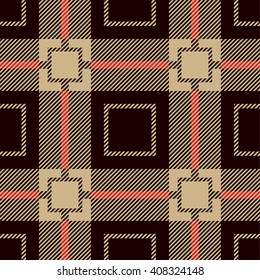 Tartan Seamless Pattern. Trendy Illustration for Wallpapers. Seamless Tartan Tiles. Suits for Decorative Paper, Fashion Design and House Interior Design, as Well as for Hand Crafts 