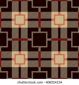Tartan Seamless Pattern. Trendy Illustration for Wallpapers. Seamless Tartan Tiles. Suits for Decorative Paper, Fashion Design and House Interior Design, as Well as for Hand Crafts 