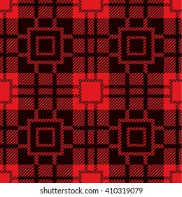 Tartan Seamless Pattern. Trendy Illustration for Wallpapers. Seamless Tartan Tiles. Suits for Decorative Paper, Fashion Design and House Interior Design, as Well as for Hand Crafts 