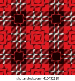 Tartan Seamless Pattern. Trendy Illustration for Wallpapers. Seamless Tartan Tiles. Suits for Decorative Paper, Fashion Design and House Interior Design, as Well as for Hand Crafts 