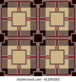 Tartan Seamless Pattern. Trendy Illustration for Wallpapers. Seamless Tartan Tiles. Suits for Decorative Paper, Fashion Design and House Interior Design, as Well as for Hand Crafts 
