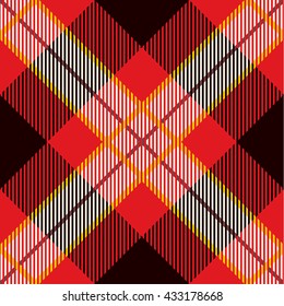 Tartan Seamless Pattern. Trendy Illustration for Wallpapers. Seamless Tartan Tiles. Suits for Decorative Paper, Fashion Design and House Interior Design, as Well as for Hand Crafts 