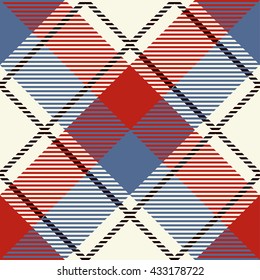 Tartan Seamless Pattern. Trendy Illustration for Wallpapers. Seamless Tartan Tiles. Suits for Decorative Paper, Fashion Design and House Interior Design, as Well as for Hand Crafts 