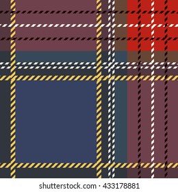 Tartan Seamless Pattern. Trendy Illustration for Wallpapers. Seamless Tartan Tiles. Suits for Decorative Paper, Fashion Design and House Interior Design, as Well as for Hand Crafts 