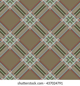 Tartan Seamless Pattern. Trendy Vector Illustration for Wallpapers. Seamless Tartan Tiles. Suits for Decorative Paper, Fashion Design and House Interior Design, as Well as for Hand Crafts 