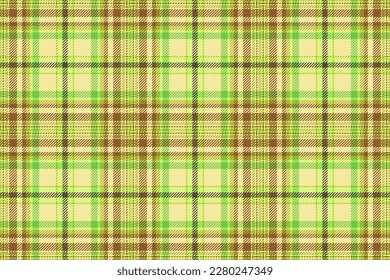 Tartan seamless pattern. Vector textile texture. Background check plaid fabric in orange and green colors.