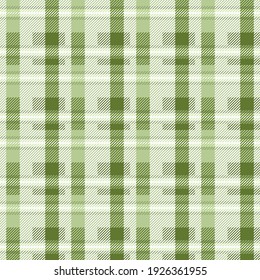 Tartan seamless patterns in green colors. Vector illustration