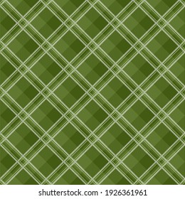 Tartan seamless patterns in green colors. Vector illustration