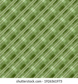Tartan seamless patterns in green colors. Vector illustration