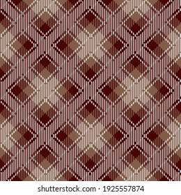Tartan seamless patterns in grey and beige colors. Vector illustration