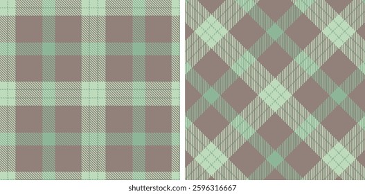 Tartan Seamless Patterns in Pastel themed colors