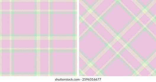 Tartan Seamless Patterns in Pastel themed colors