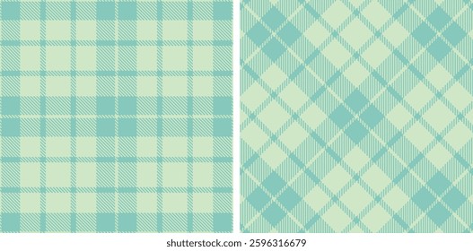 Tartan Seamless Patterns in Pastel themed colors