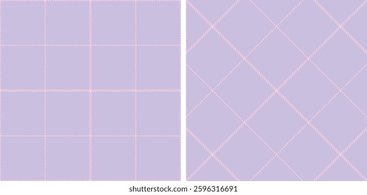 Tartan Seamless Patterns in Pastel themed colors