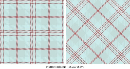 Tartan Seamless Patterns in Pastel themed colors