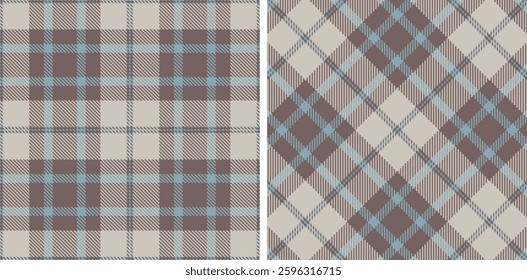 Tartan Seamless Patterns in Pastel themed colors