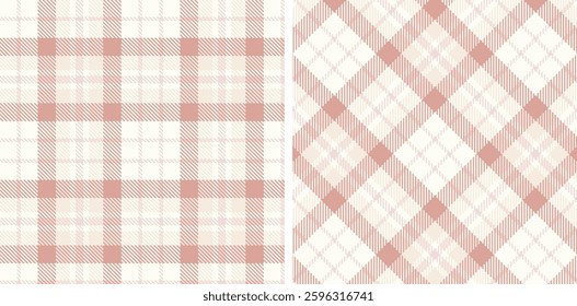 Tartan Seamless Patterns in Pastel themed colors