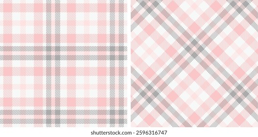 Tartan Seamless Patterns in Pastel themed colors