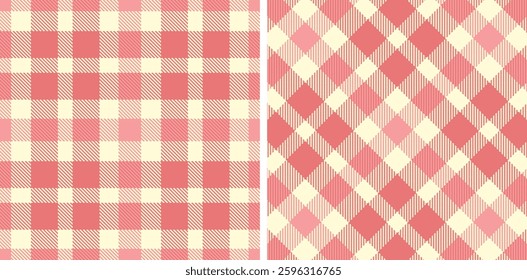 Tartan Seamless Patterns in Pastel themed colors