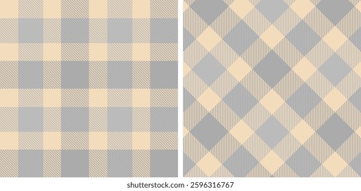 Tartan Seamless Patterns in Pastel themed colors