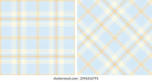 Tartan Seamless Patterns in Pastel themed colors