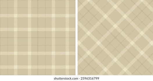 Tartan Seamless Patterns in Pastel themed colors