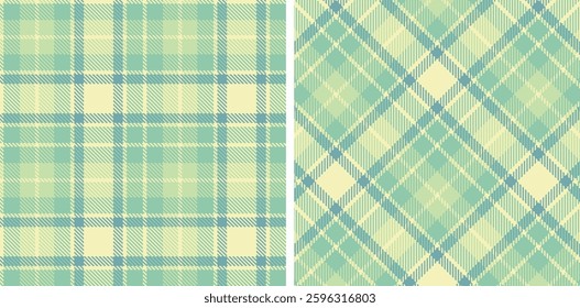 Tartan Seamless Patterns in Pastel themed colors