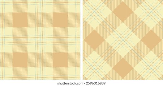 Tartan Seamless Patterns in Pastel themed colors