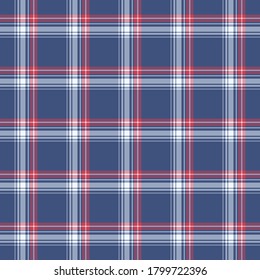 Tartan seamless plaid pattern background. Texture for plaid, tablecloths, clothes, shirts, dresses, paper, bedding, blankets, quilts and other textile products. Vector illustration EPS 10